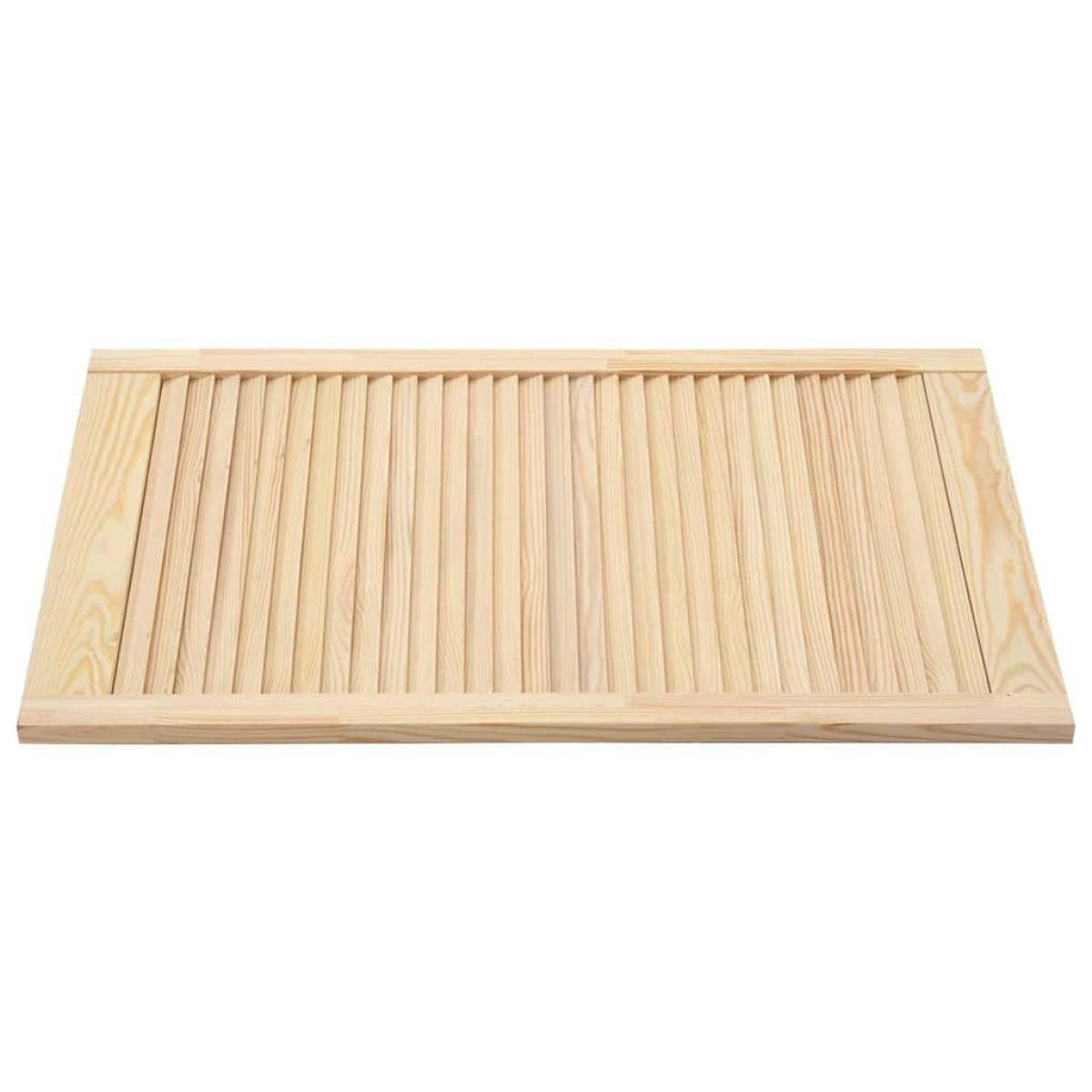 Puertas tipo persiana 2 uds madera maciza de pino 99,3x59,4cm