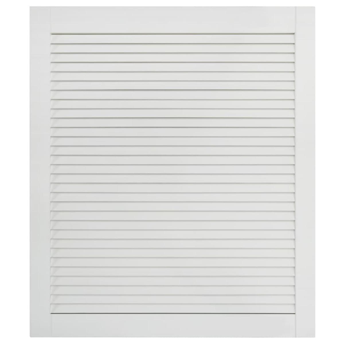 Puerta tipo persiana madera maciza de pino blanco 61,5x49,4cm