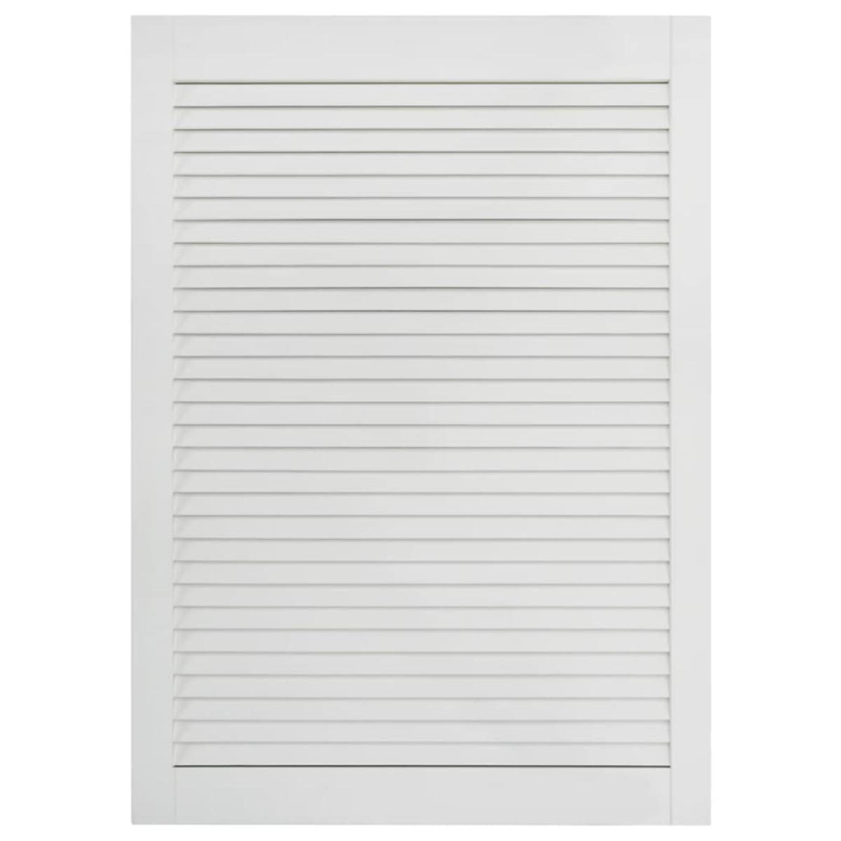 Puertas persiana 2 uds madera maciza de pino blanco 69x39,4cm