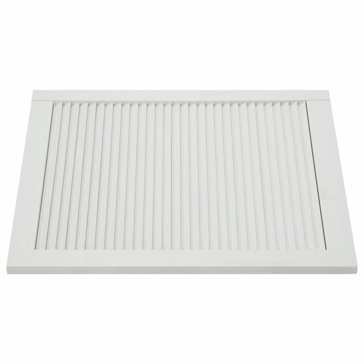 Puertas persiana 4 uds madera maciza pino blanco 69x59,4cm