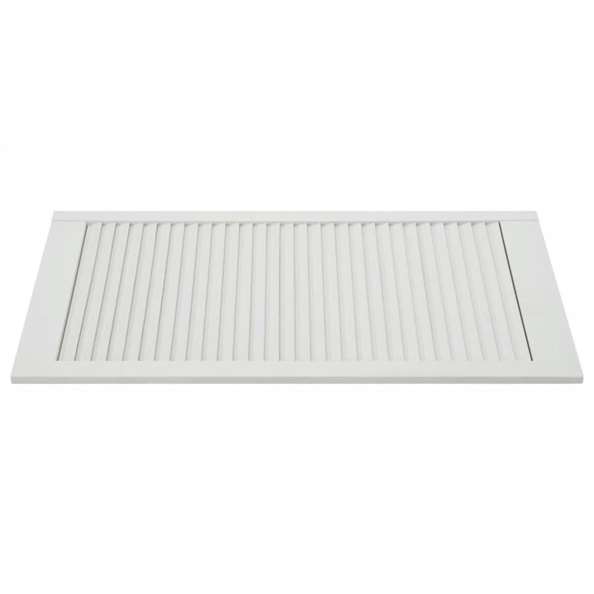 Puerta tipo persiana madera maciza de pino blanco 99,3x39,4cm