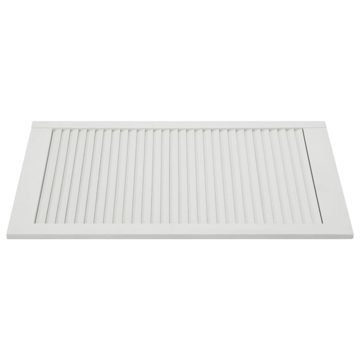 Puerta tipo persiana madera maciza de pino blanco 99,3x49,4cm
