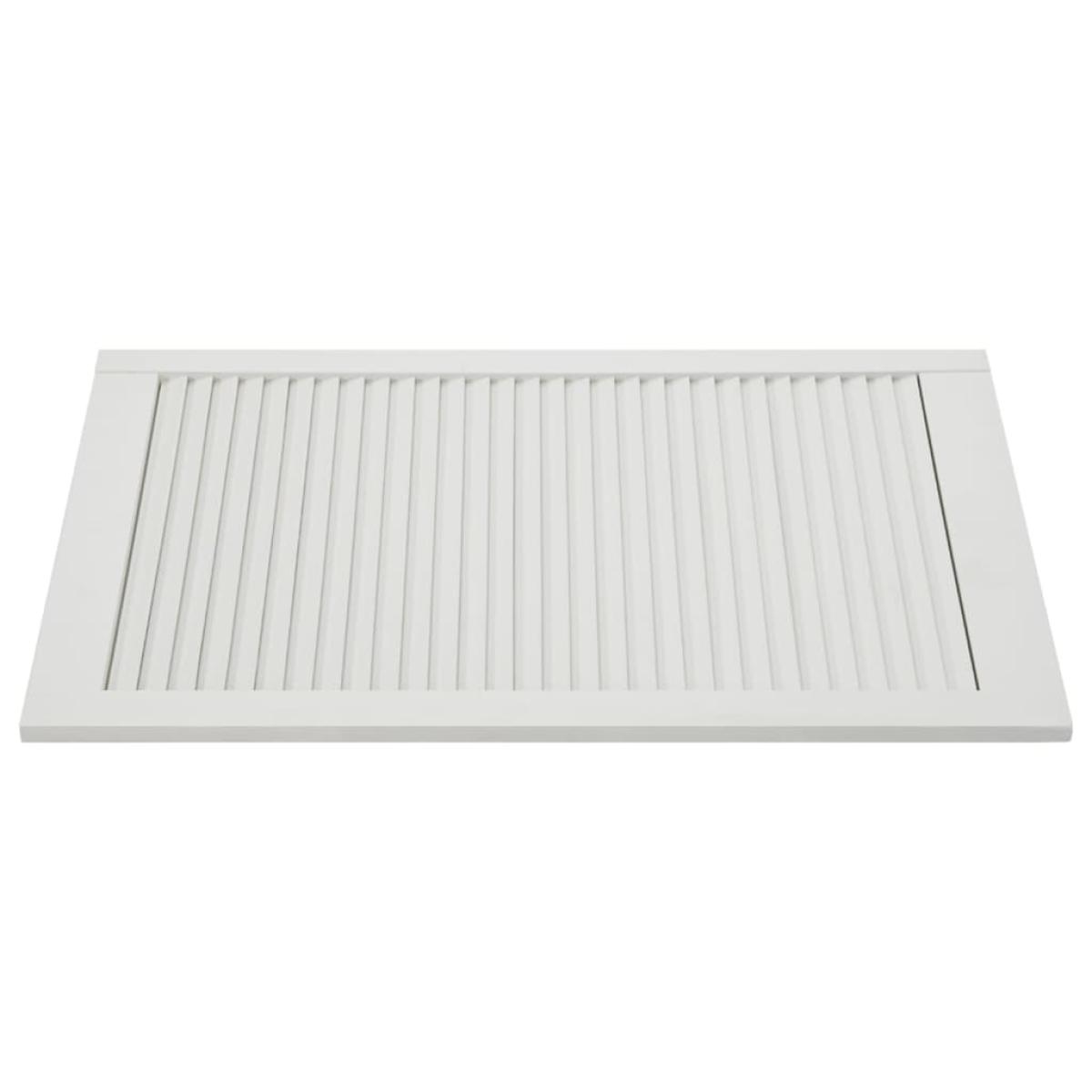 Puerta tipo persiana madera maciza de pino blanco 99,3x59,4cm