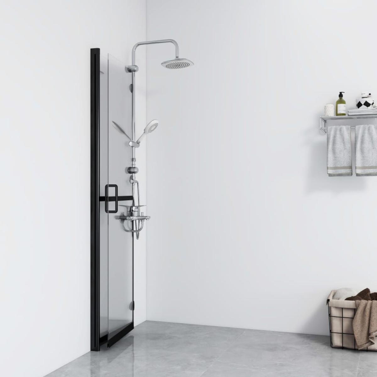 Mampara de ducha plegable vidrio ESG transparente 70x190 cm