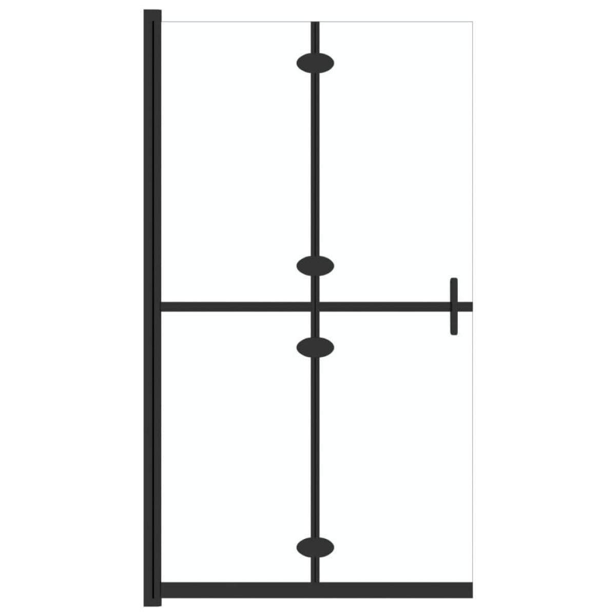 Mampara de ducha plegable vidrio ESG transparente 80x190 cm