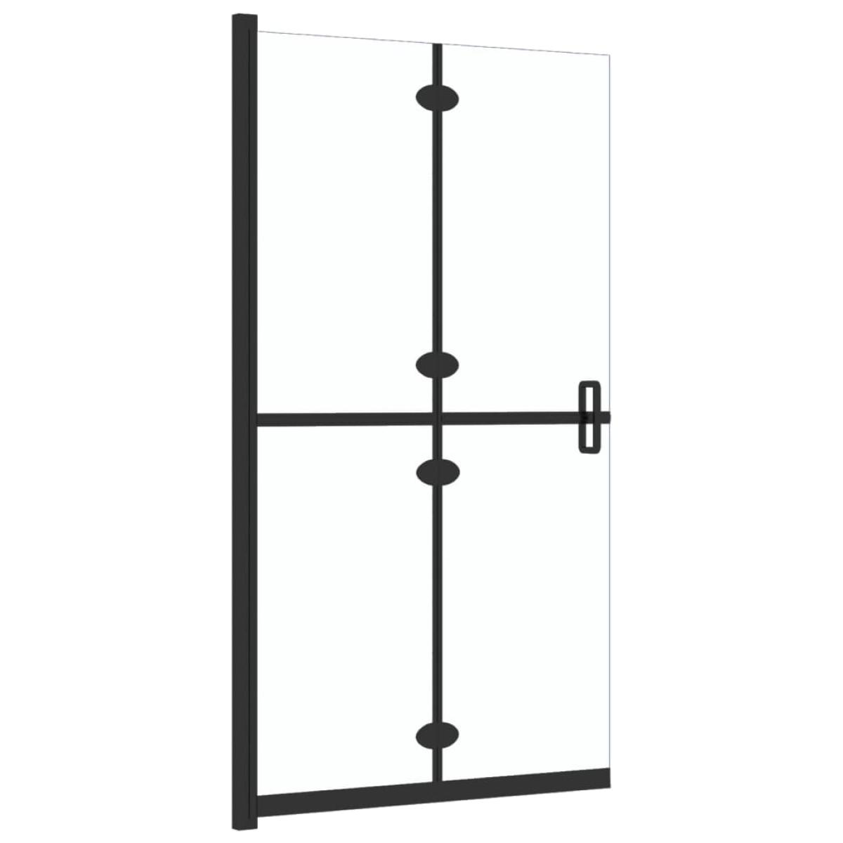 Mampara de ducha plegable vidrio ESG transparente 100x190 cm