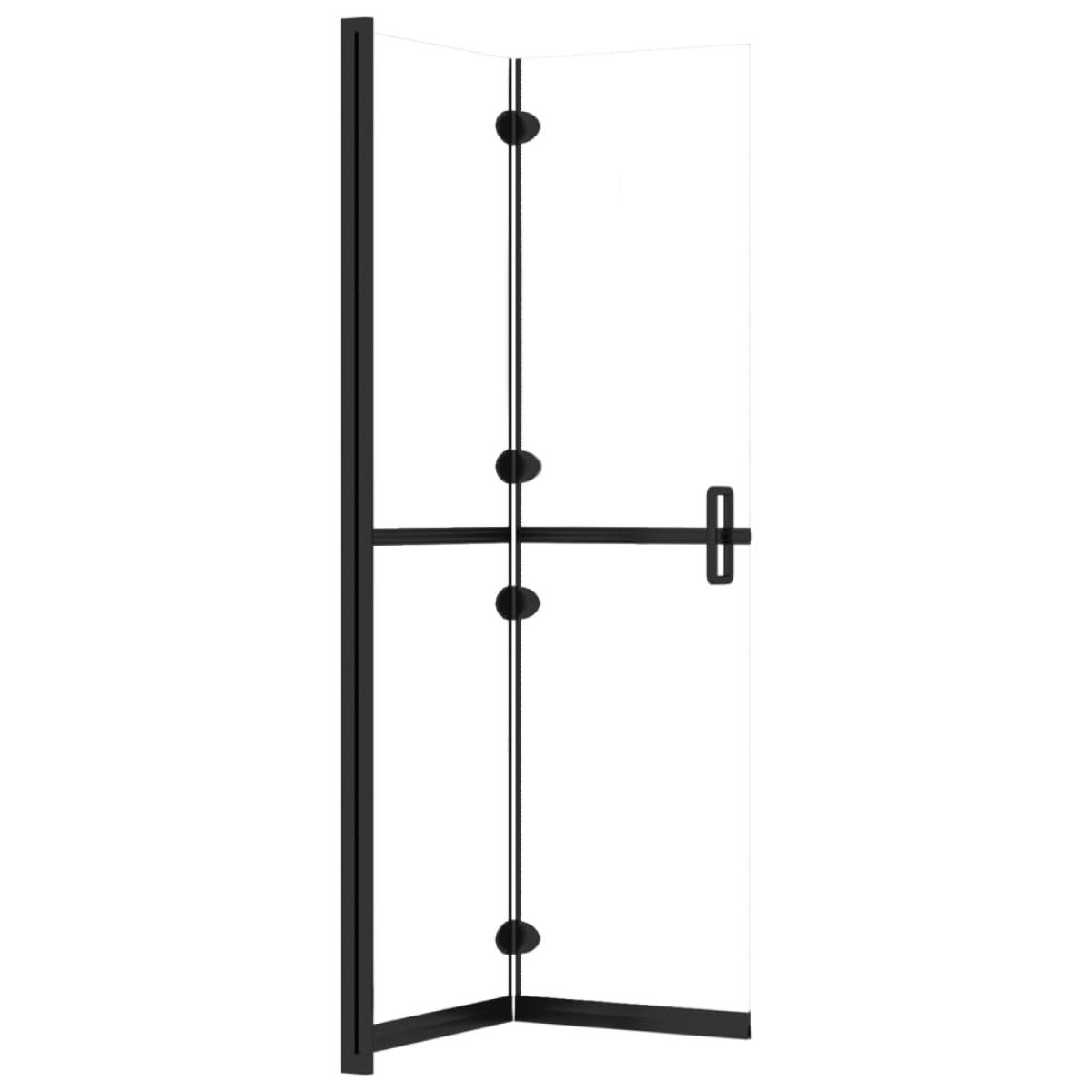Mampara de ducha plegable vidrio ESG transparente 100x190 cm