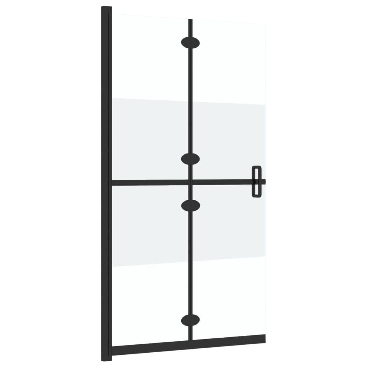 Mampara de ducha plegable vidrio ESG medio esmerilado 100x190cm