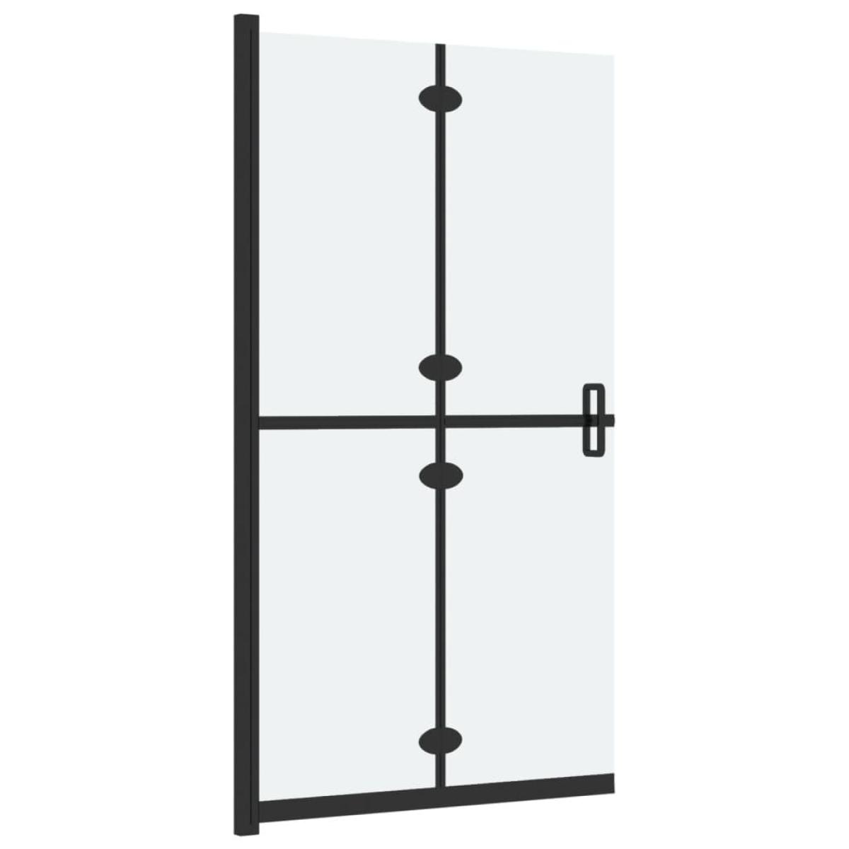 Mampara de ducha plegable vidrio ESG esmerilado 70x190 cm