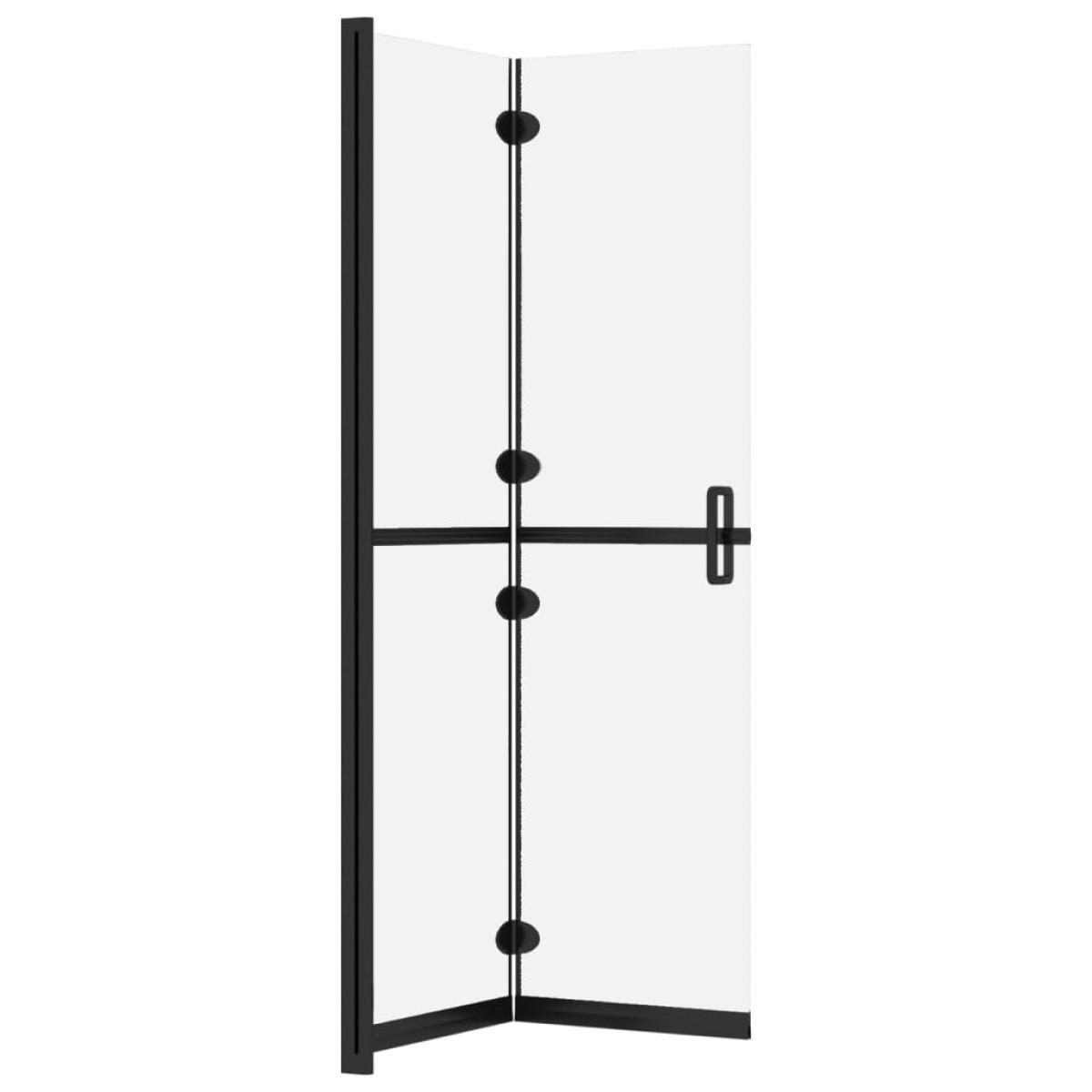 Mampara de ducha plegable vidrio ESG esmerilado 80x190 cm
