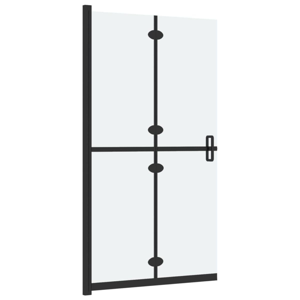 Mampara de ducha plegable vidrio ESG esmerilado 110x190 cm