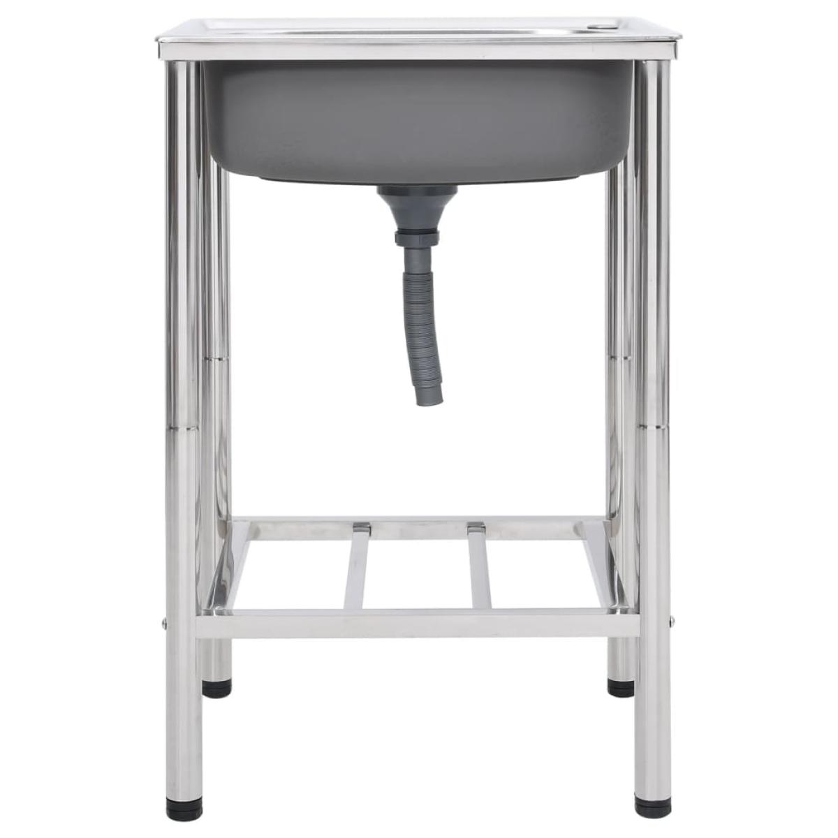 Fregadero de camping de un seno acero inoxidable