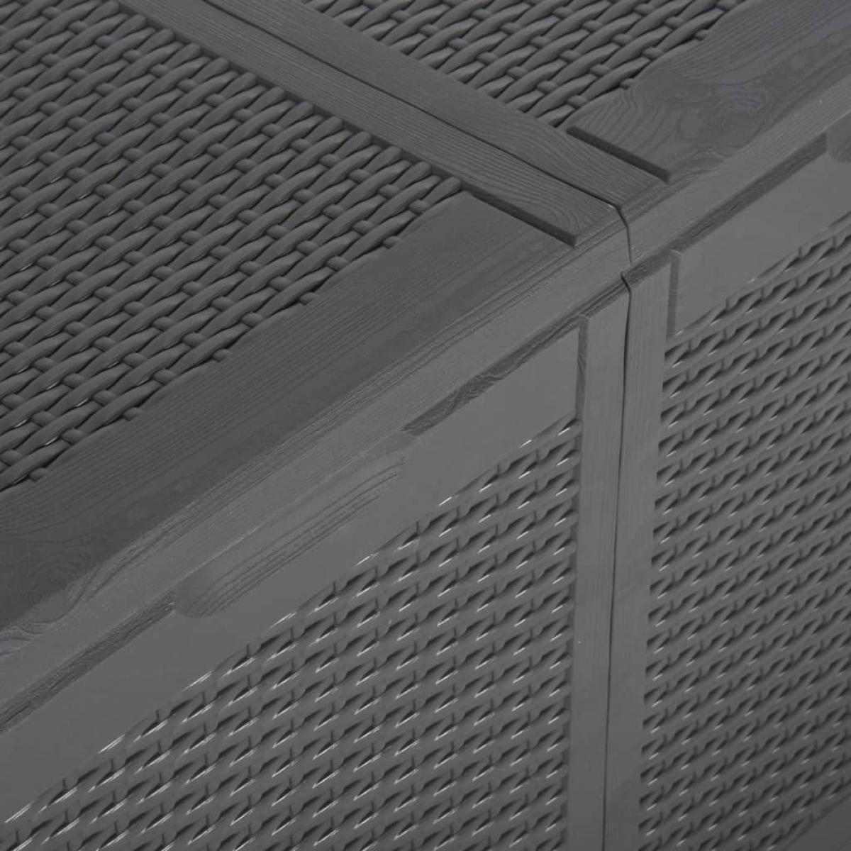Caja de almacenaje para jardín 180 L PP ratán negra