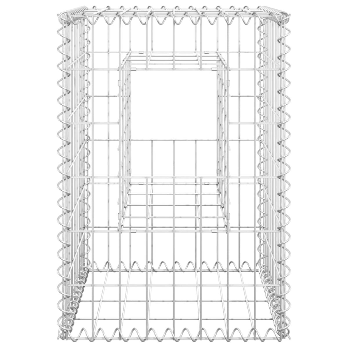 Cestas postes de gaviones 2 unidades hierro 40x40x60 cm