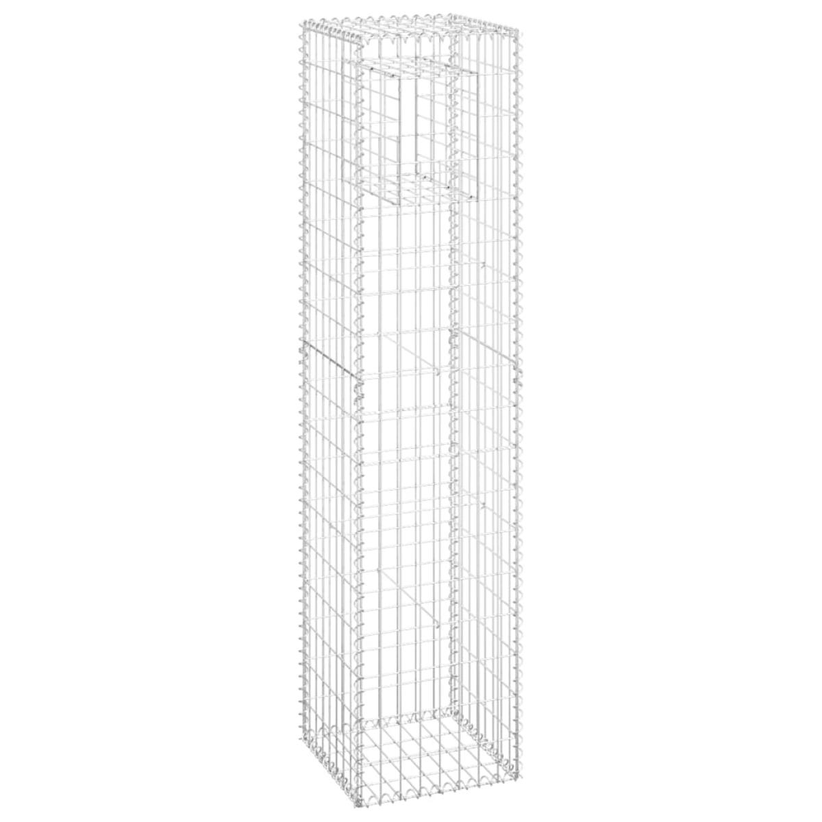 Cestas postes de gaviones 2 unidades hierro 40x40x180 cm
