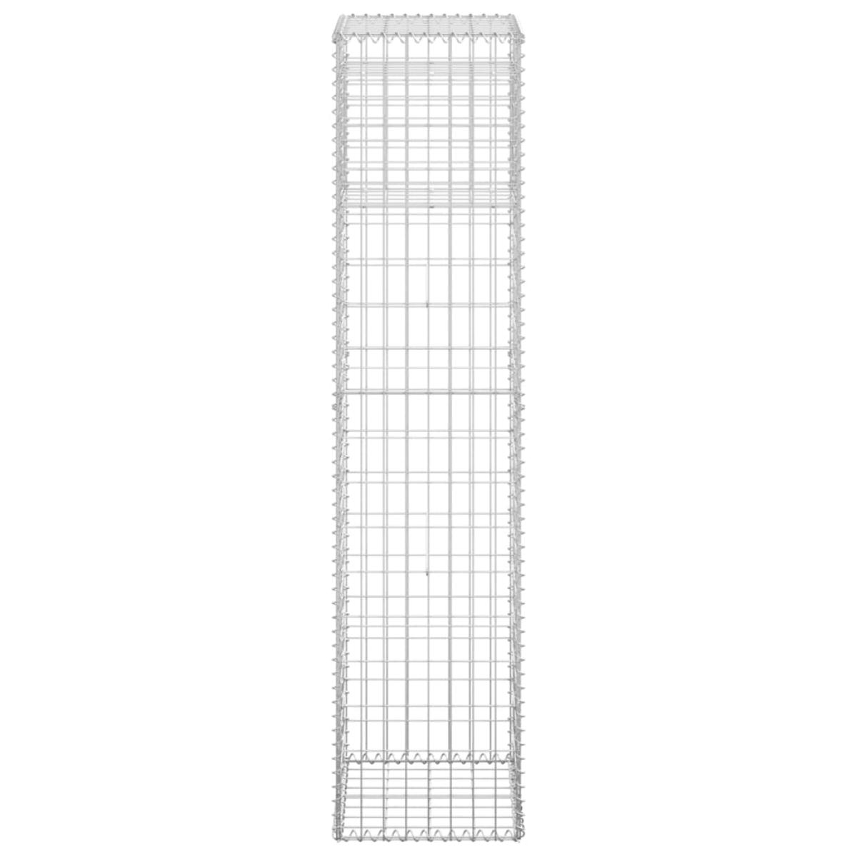 Cestas postes de gaviones 2 unidades hierro 40x40x180 cm