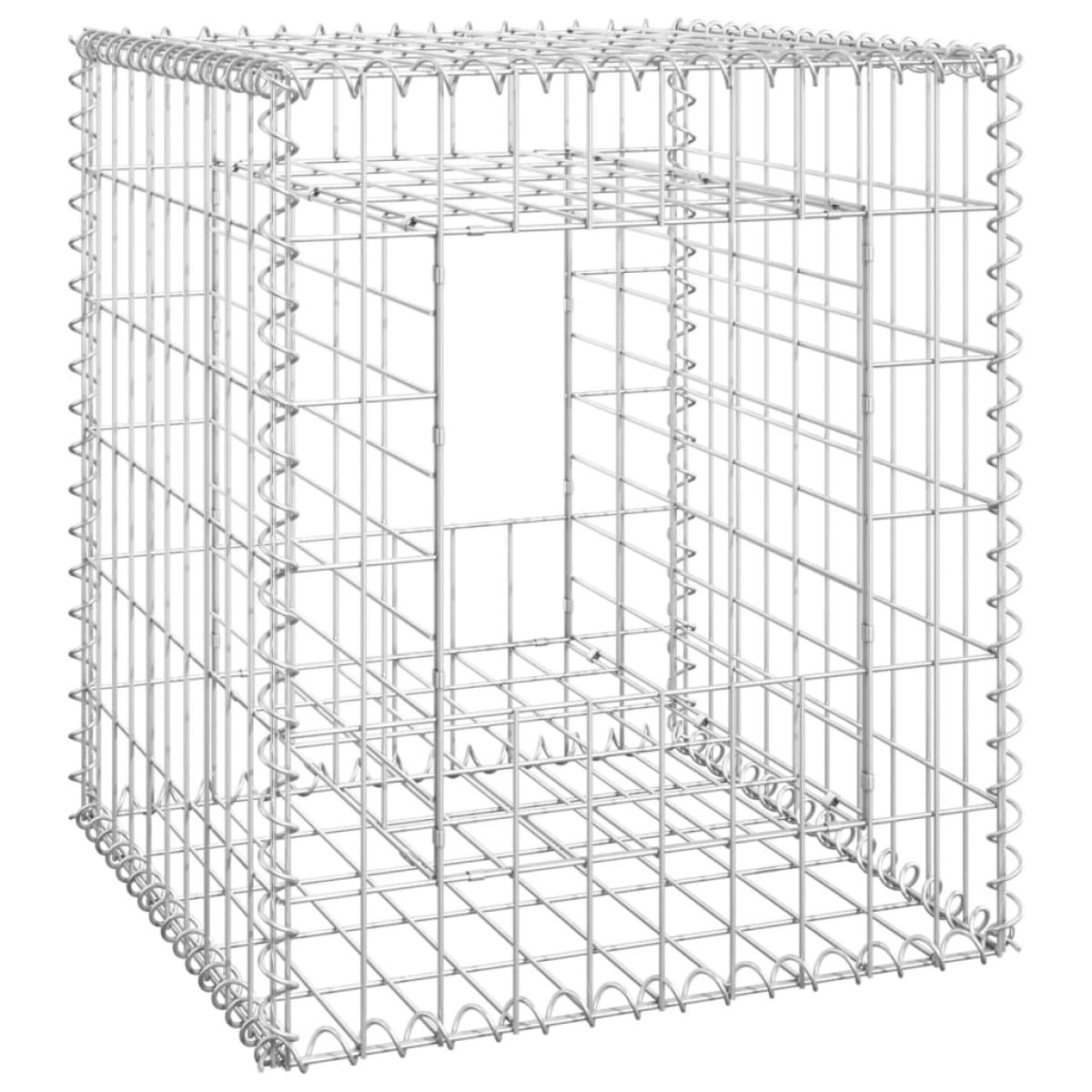Cestas postes de gaviones 2 unidades hierro 50x50x60 cm
