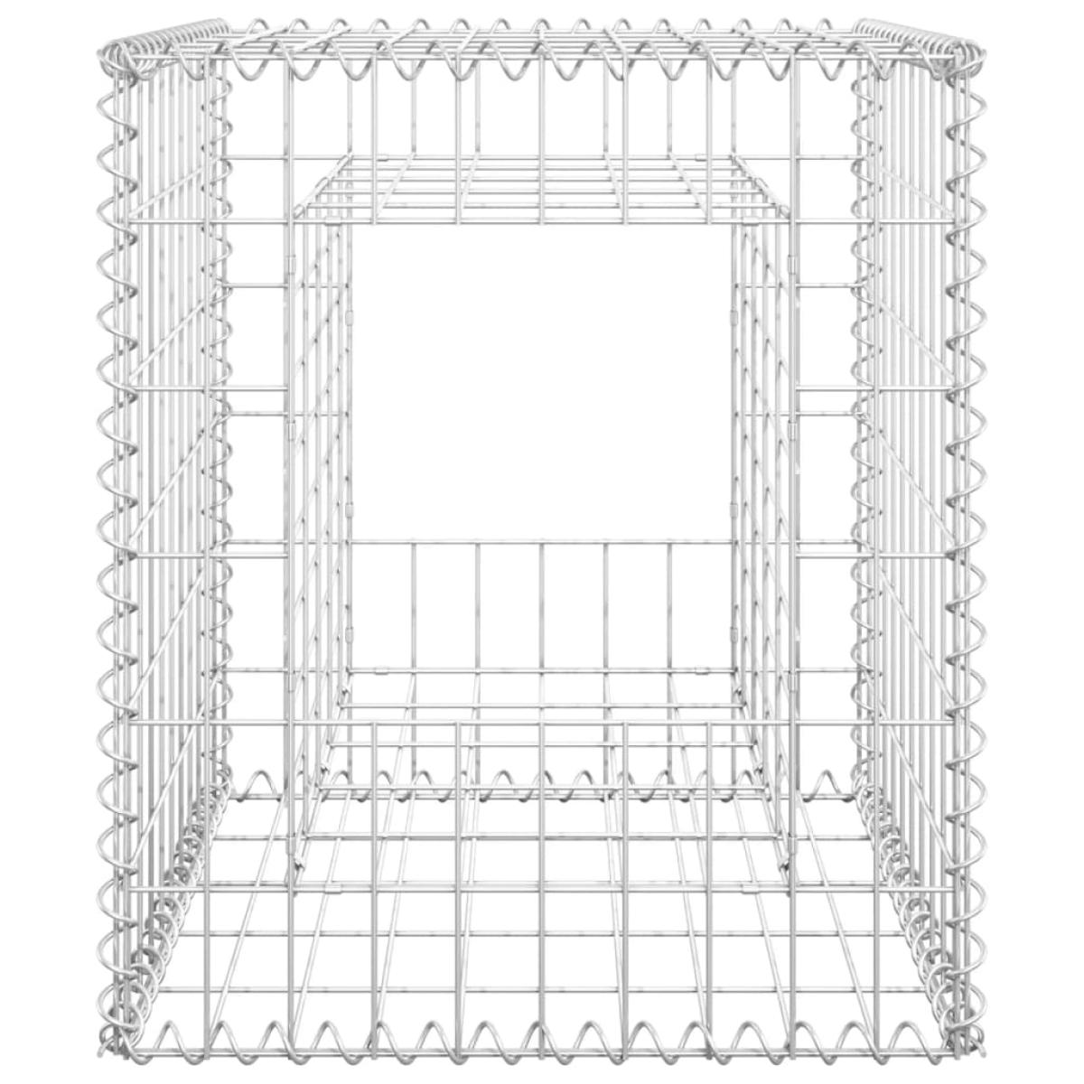 Cestas postes de gaviones 2 unidades hierro 50x50x60 cm