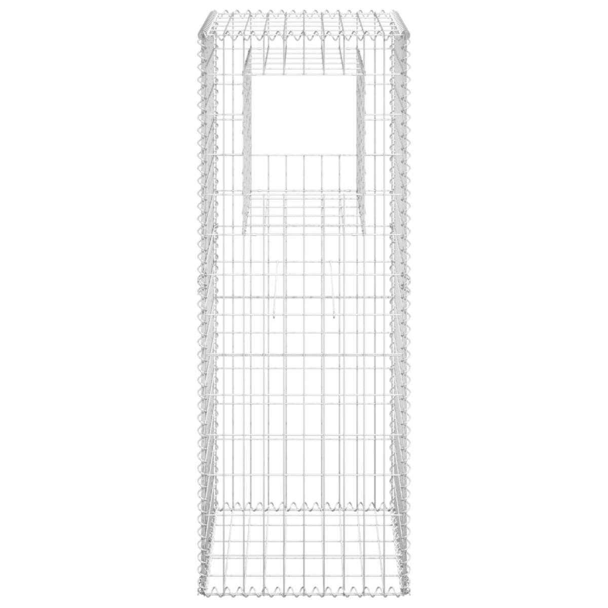 Cesta poste de gaviones de hierro 50x50x140 cm