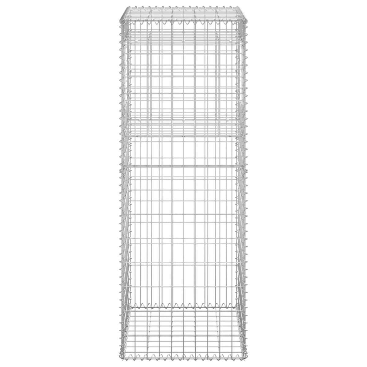 Cesta poste de gaviones de hierro 50x50x140 cm