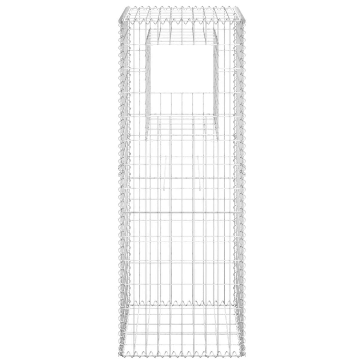 Cestas postes de gaviones 2 unidades hierro 50x50x140 cm