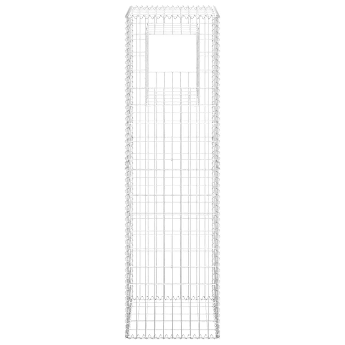 Cestas postes de gaviones 2 unidades hierro 50x50x180 cm