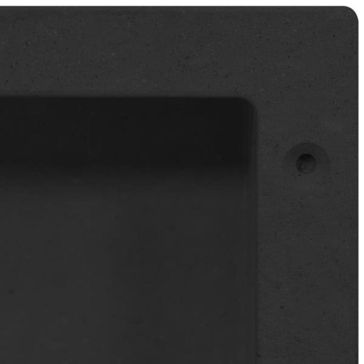 Hornacina de ducha negro 41x36x10 cm