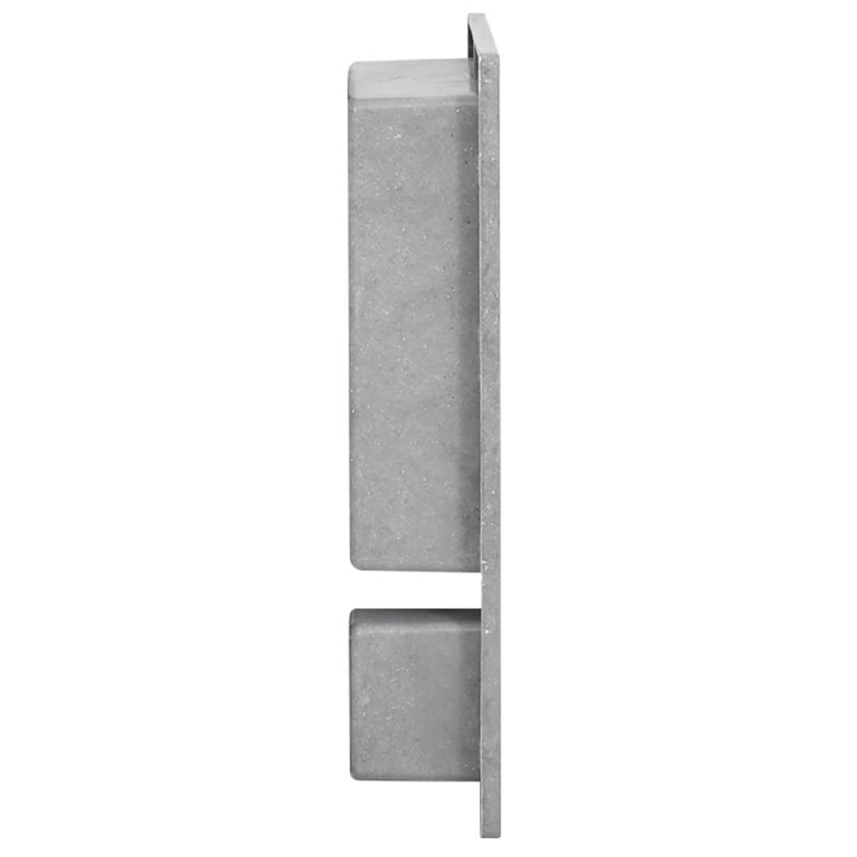Hornacina de ducha con 2 compartimentos gris mate 41x51x10 cm