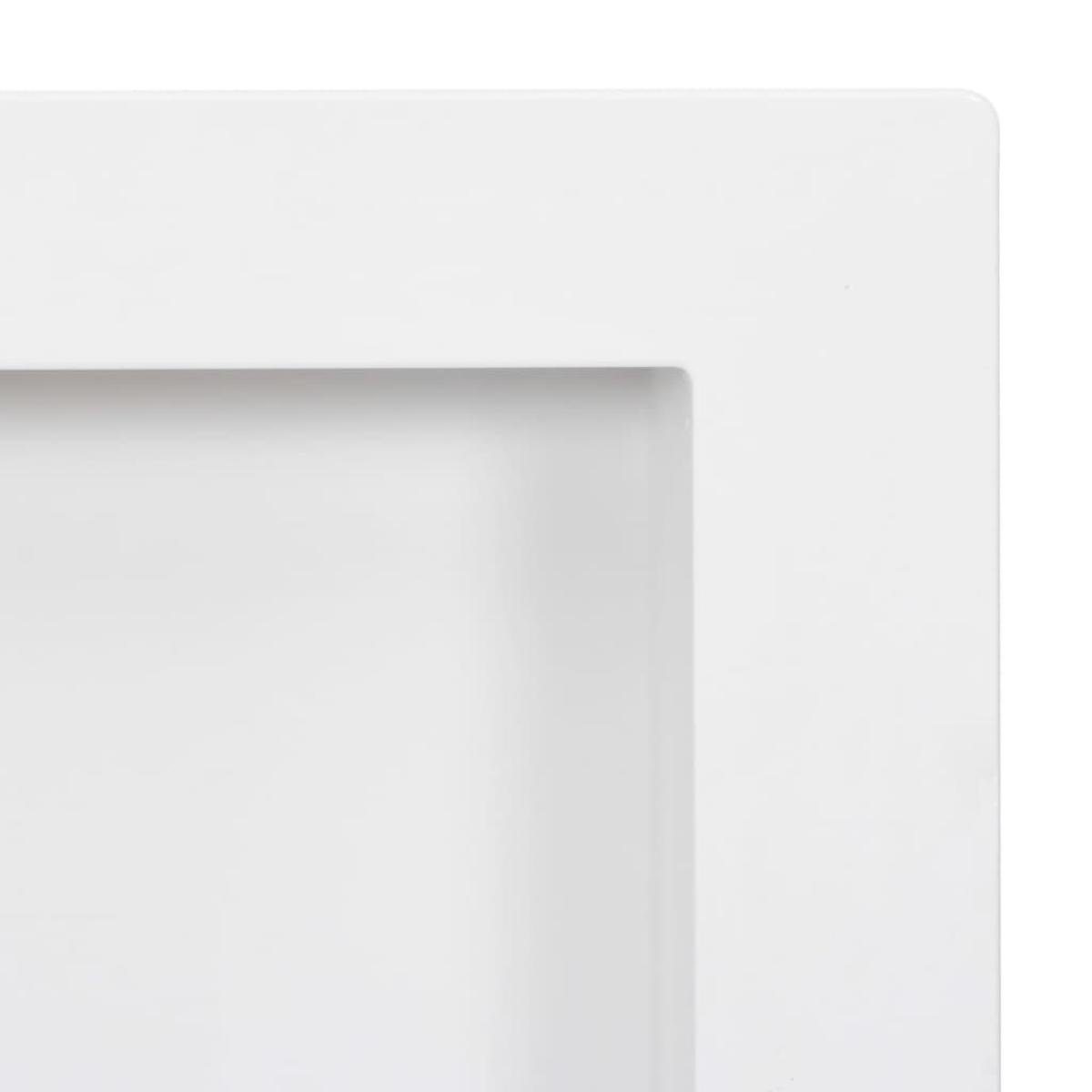Hornacina de ducha 2 compartimentos blanco brillo 41x51x10 cm
