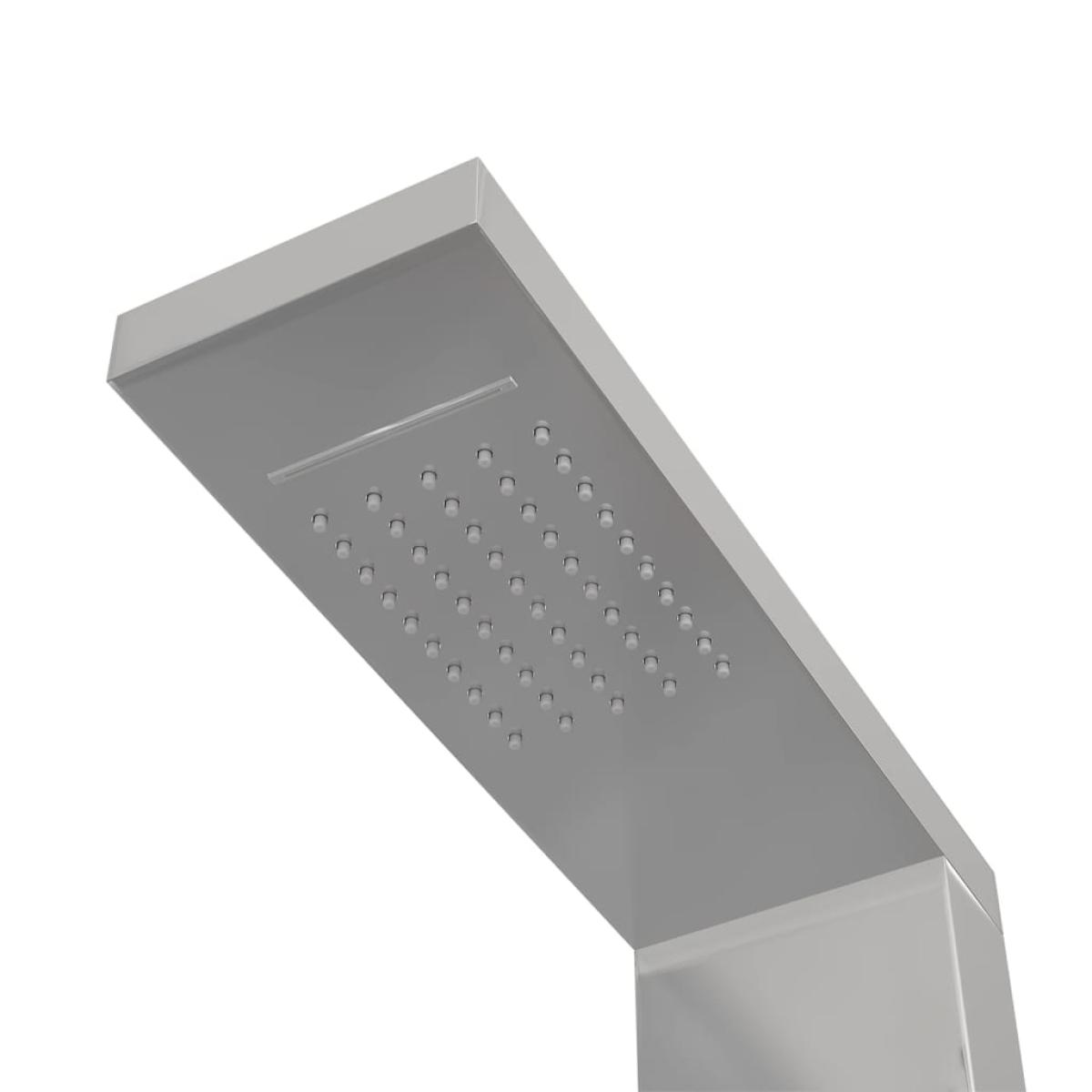 Sistema de panel de ducha acero inoxidable cuadrado