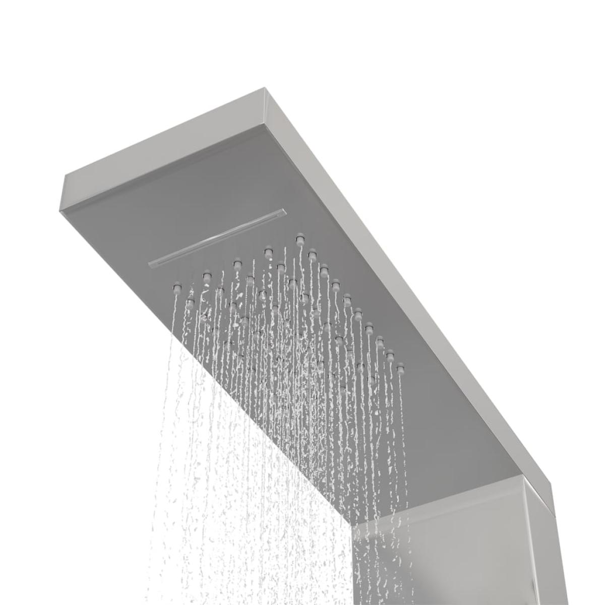 Sistema de panel de ducha acero inoxidable cuadrado
