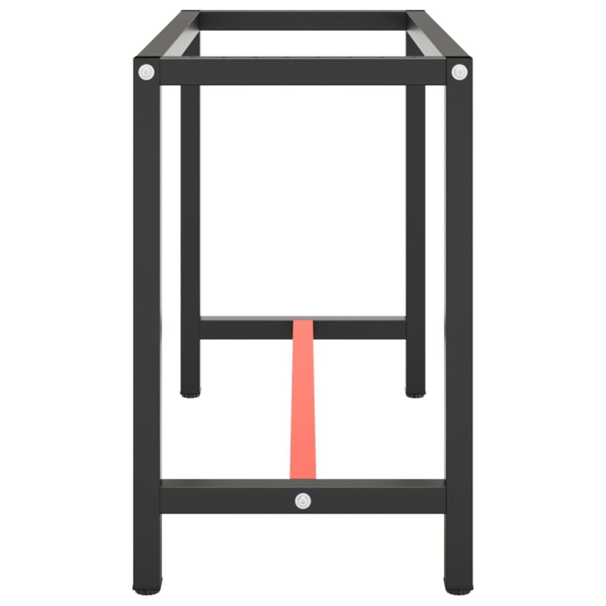 Estructura banco de trabajo metal negro y rojo mate 110x50x79cm