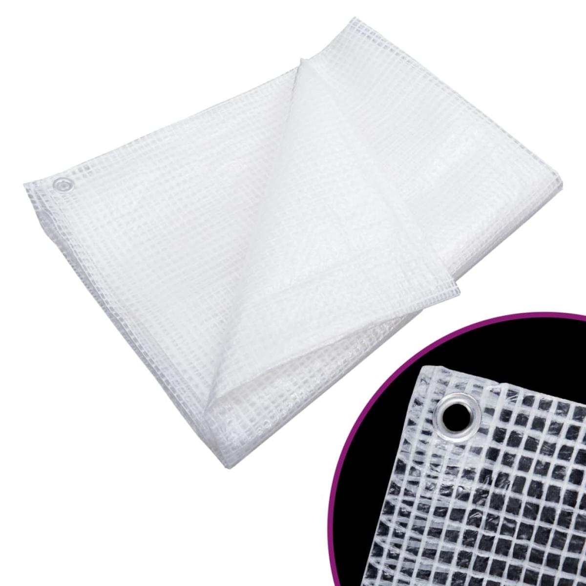 Lona de gasa de vuelta blanco 140 g/m² 6x10 m