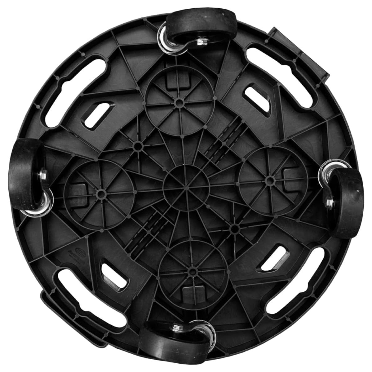 Soporte para plantas con ruedas negro diámetro 40 cm 275 kg