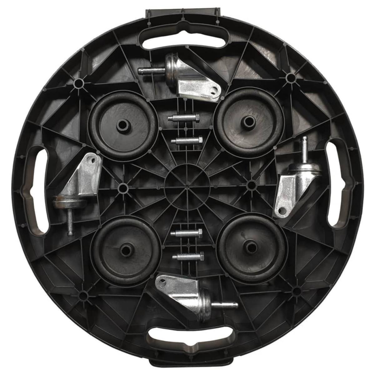 Soporte para plantas con ruedas negro diámetro 40 cm 275 kg