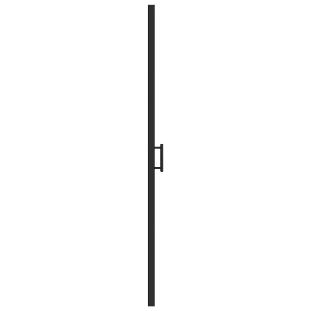 Puerta de ducha vidrio semiesmerilado negro 100x178 cm