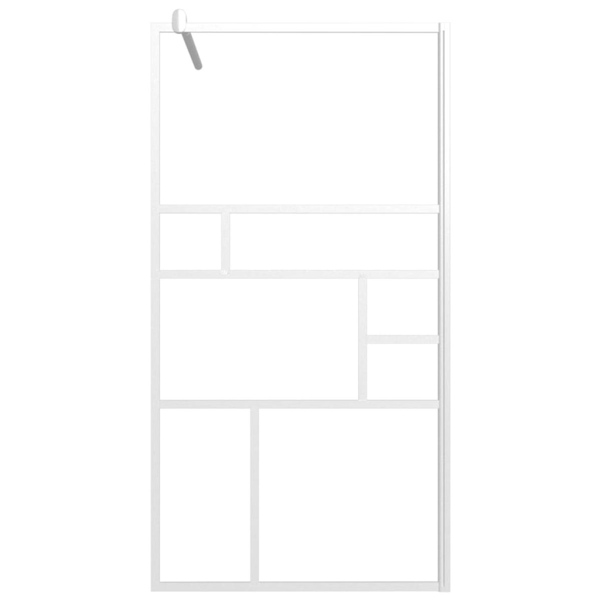Mampara de ducha accesible vidrio ESG blanco 100x195 cm