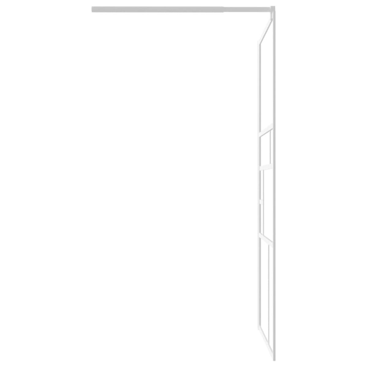 Mampara de ducha accesible vidrio ESG blanco 100x195 cm