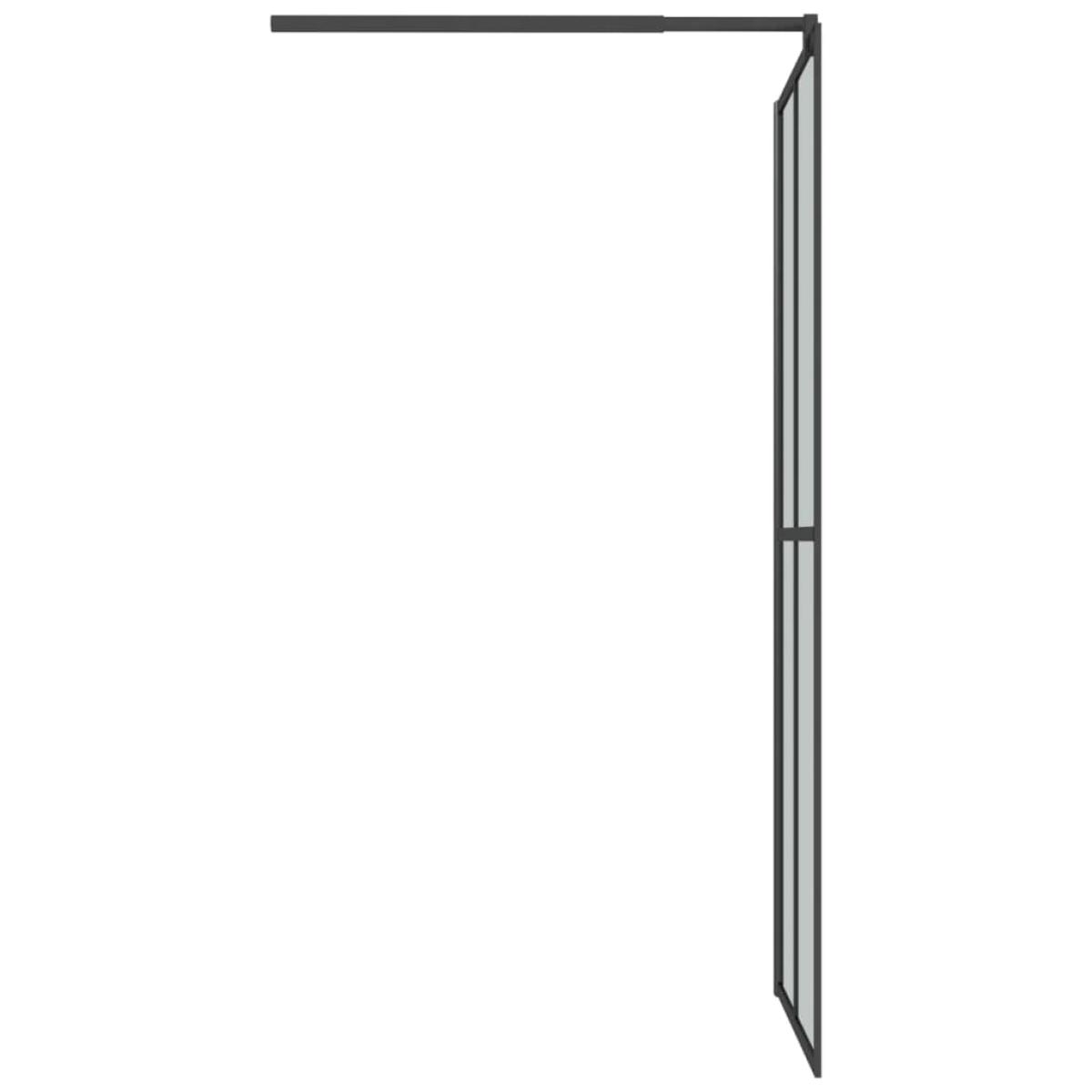 Mampara de ducha accesible vidrio templado oscuro 90x195 cm