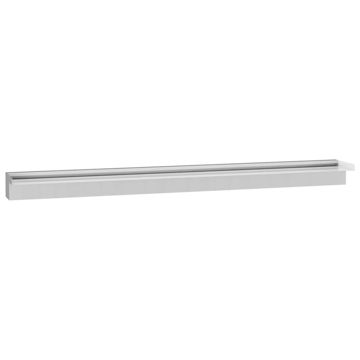 Fuente de piscina en cascada rectangular acero inoxidable 110cm