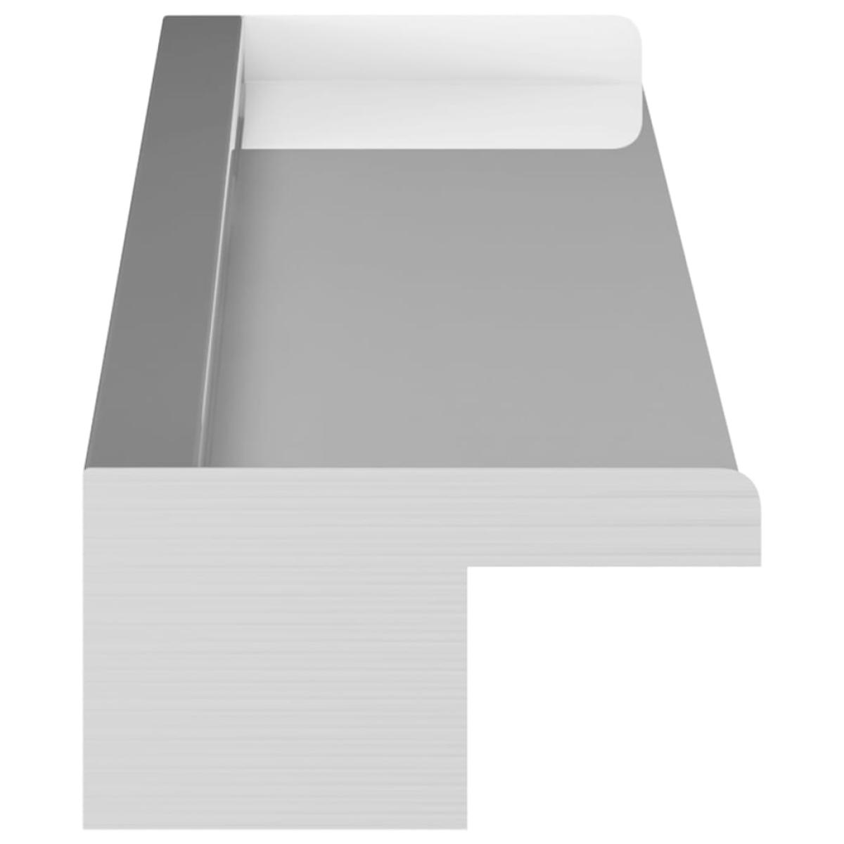 Fuente de piscina en cascada rectangular acero inoxidable 110cm