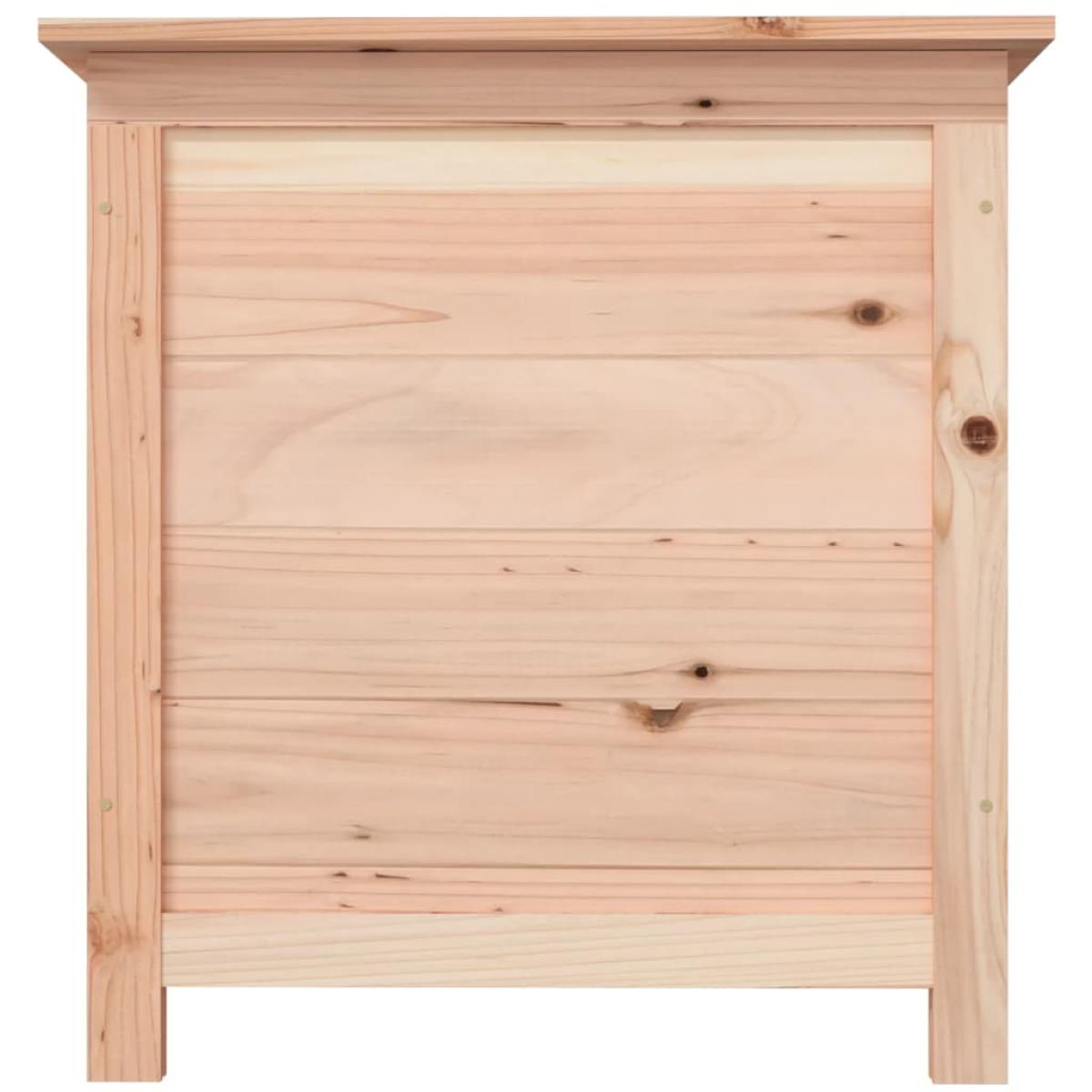 Baúl para cojines madera de abeto maciza 50x50x56 cm