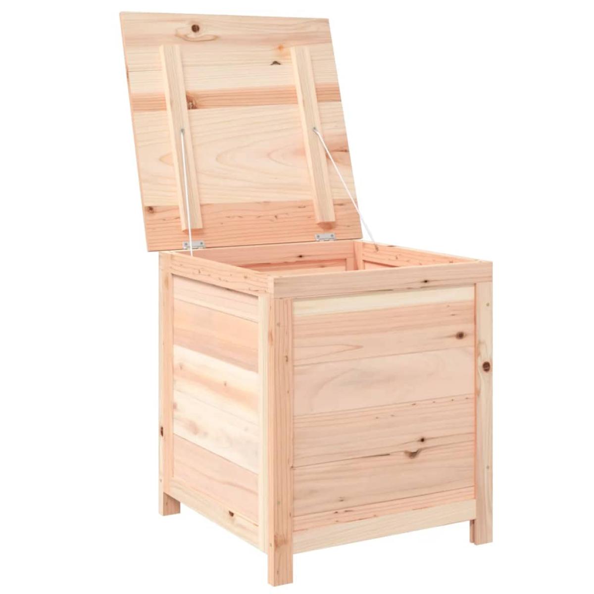 Baúl para cojines madera de abeto maciza 50x50x56 cm
