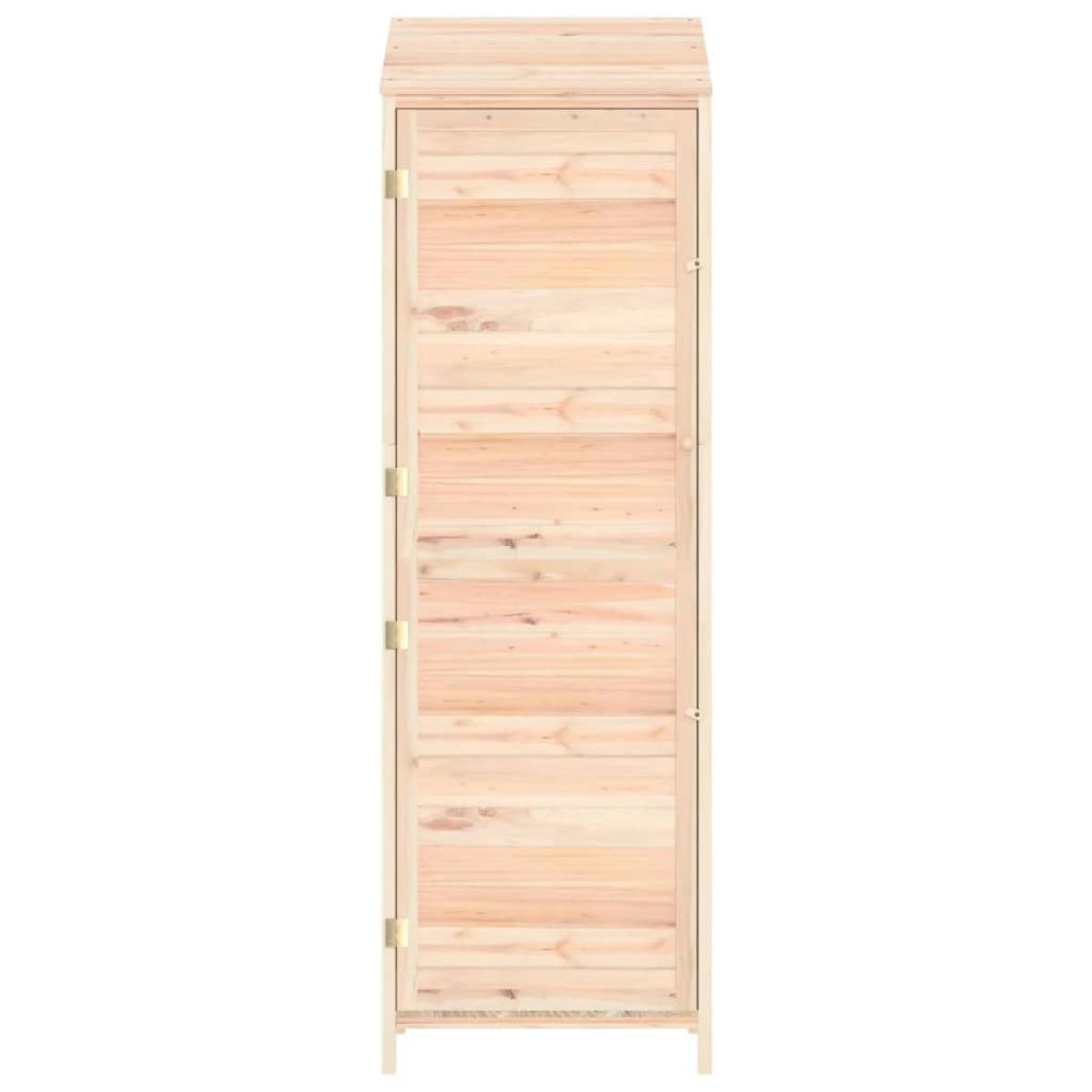 Cobertizo de jardín madera maciza de abeto 55x52x174,5 cm