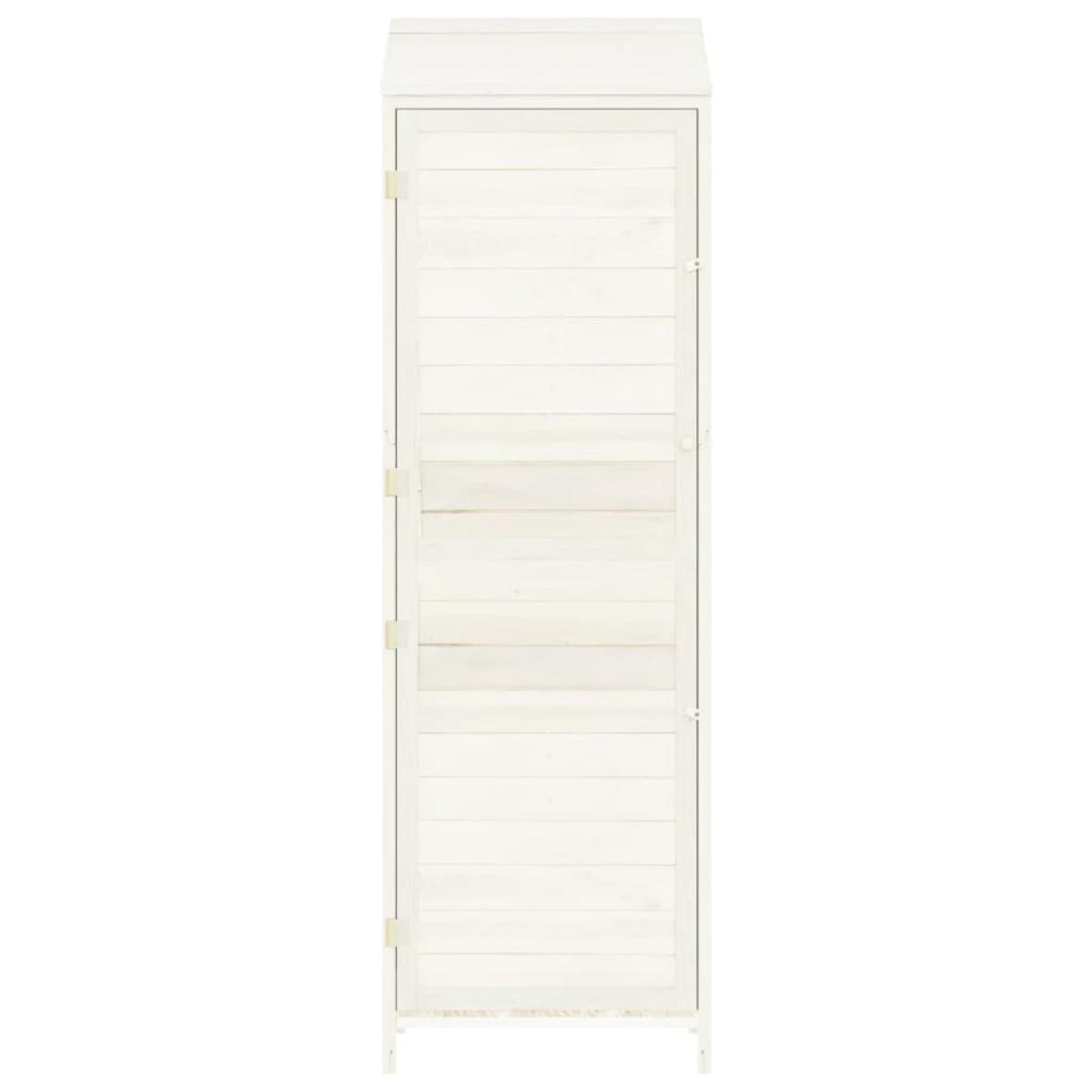 Cobertizo de jardín madera maciza de abeto blanco 55x52x174,5cm