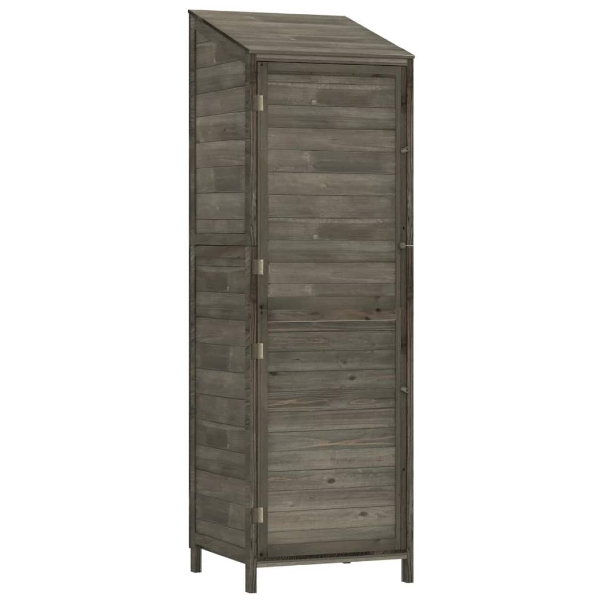 Cobertizo de jardín madera maciza abeto antracita 55x52x174,5cm