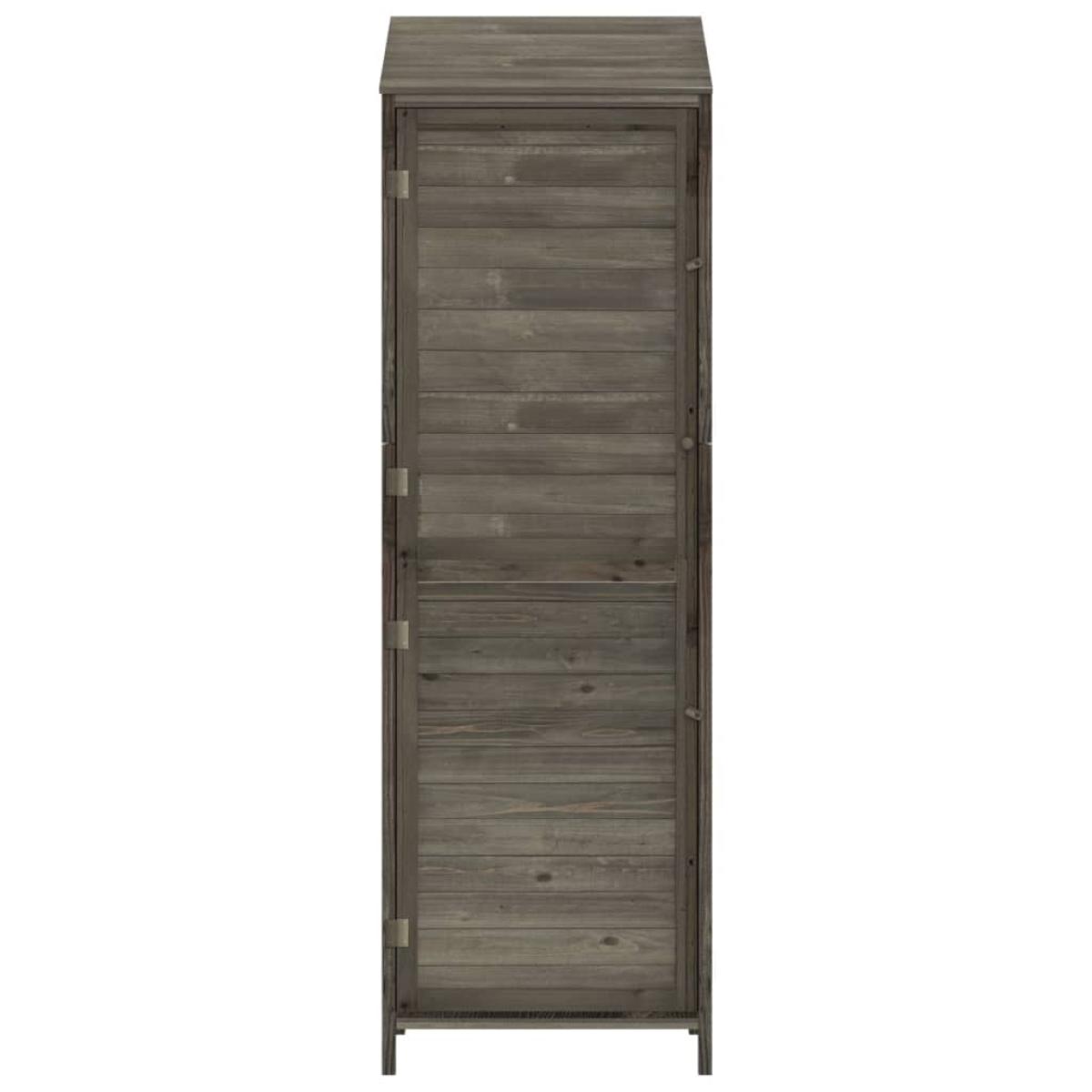 Cobertizo de jardín madera maciza abeto antracita 55x52x174,5cm