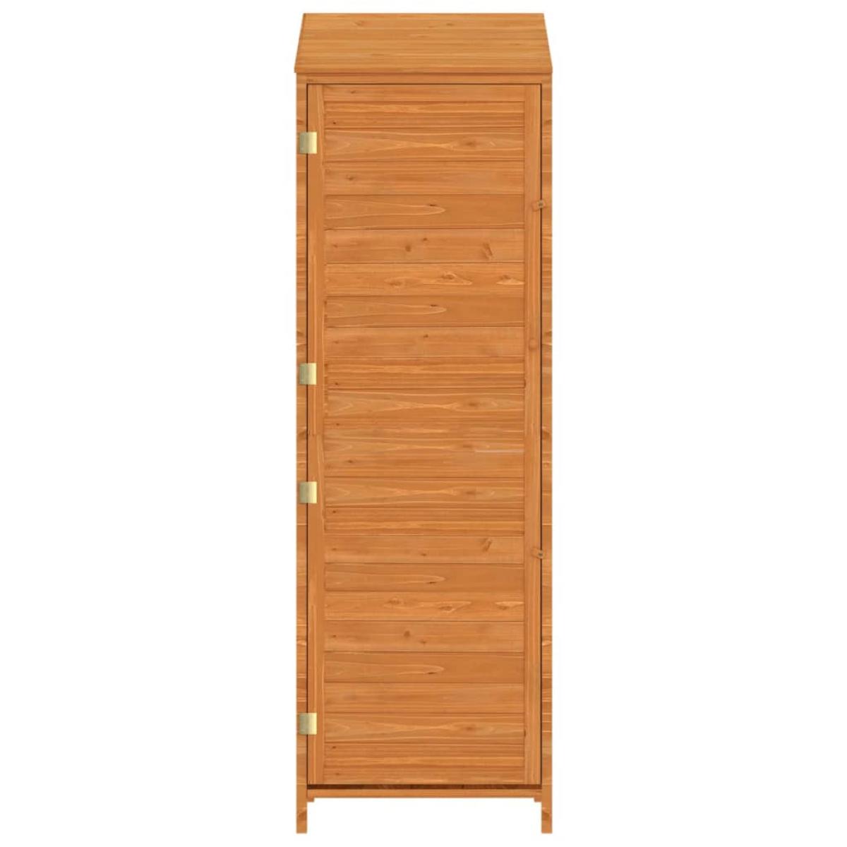 Cobertizo de jardín madera maciza de abeto marrón 55x52x174,5cm