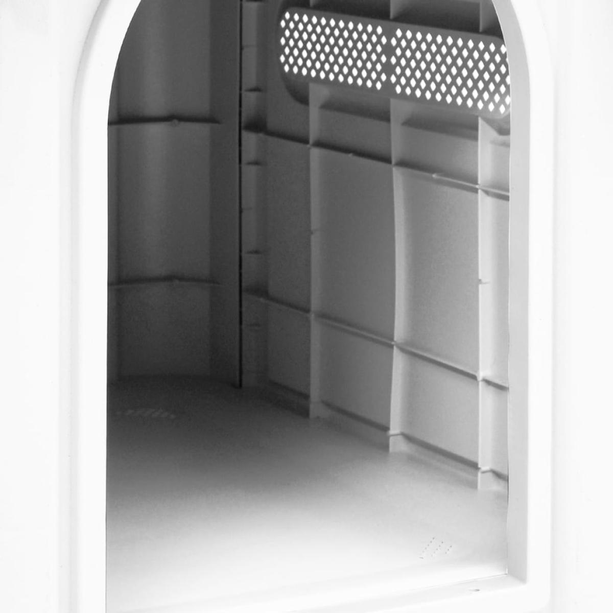 Caseta para perros polipropileno gris 59x75x66 cm