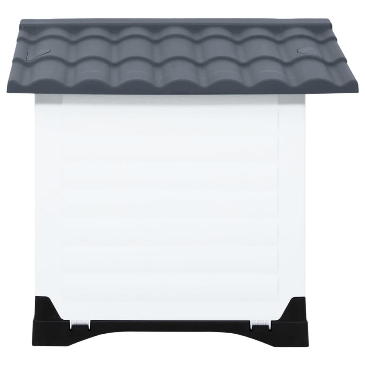 Caseta para perros polipropileno gris 90,5x68x66 cm
